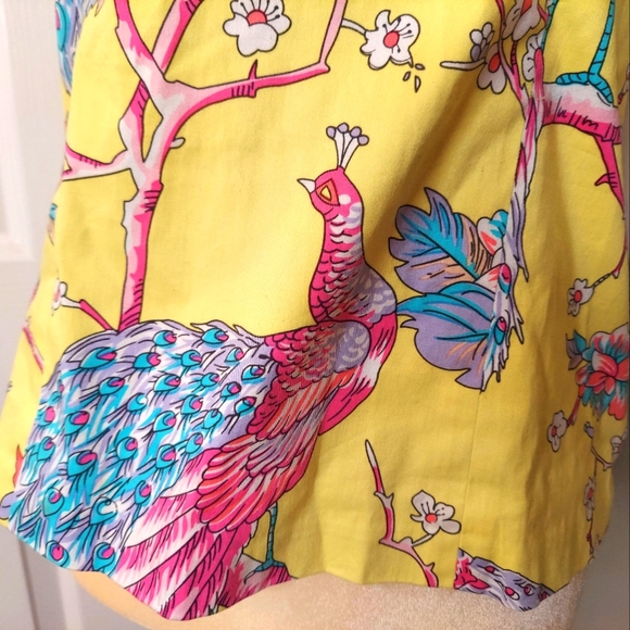 Tibi Yellow Cotton Strapless Top Size M - Picture 5 of 10